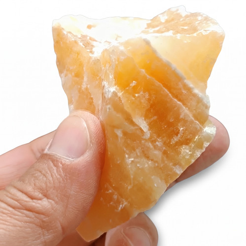 Orangencalcit rohstein - orangencalcit, aa