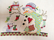 Schneemann mit Eule -  fertig