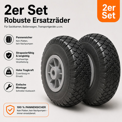 Rad 260mm sackkarrenrad - pu,