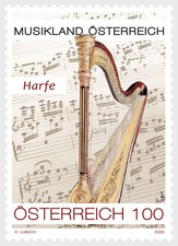 ÖSTERREICH  -  Musikland: Harfe / Harp  2025**