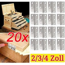 20 tlg Edelstahl-Scharniere Tür Möbel Scharnier Schaniere Schanier 2/3/4 Zoll