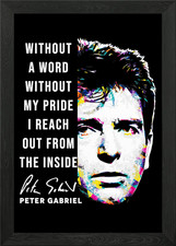 Peter Gabriel gerahmtes