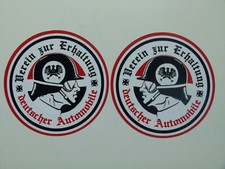 2x GERMAN Aufkleber Sticker Deutsches Kulturgut Bus Aircooled KULT Retro MG322