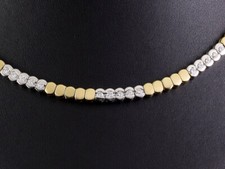 Attraktives Brillant Collier ca. 0,60ct   36,5g 585/- Gelbgold & Weißgold