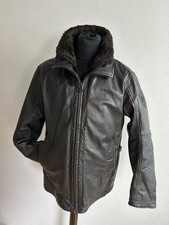 Strellson Herren Echt Lederjacke Jacke Winter Größe 48 S Mit Pelz Selten Bundes