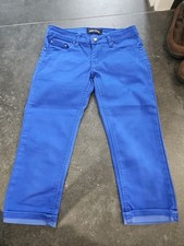 Miss Anna Capri Jeans Mädchen 36 Blau Glitzer Mittellang