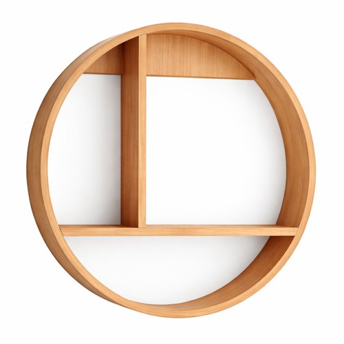 Wandregal rund holz - rund, Ø37cm