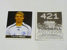 PANINI MANUEL NEUER # 421 Bundesliga 2007 - 2008 Rookie Sticker Schalke 04