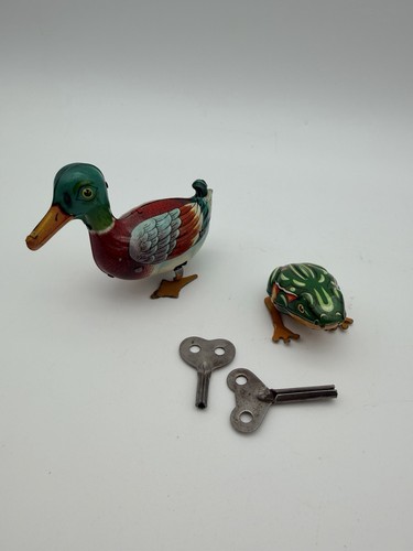Blechspielzeug frosch ente - blechspielzeug,