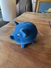Sparschwein Schwein Blau Mit