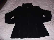 Damen Jacke einfach schwarz TCM Gr. 44 100% Polyester Taschen Reißverschluss