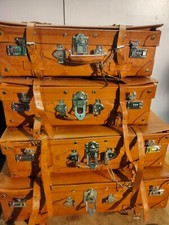 4 Leder Koffer Retro  auf Alt gemacht  Lederkoffer Kombinationsschloss s. Fotos