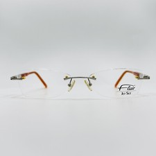 Flair Brille Damen eckig silber orange randlos Jet Set Mod. 720 col. 751 NEU