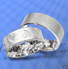 Eheringe Damenring m. 2 Herzen + Gravur 925 SILBER J33x