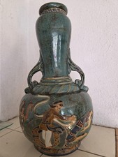 zweihändige Steingutvase Vase