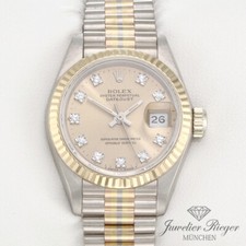 Rolex Lady Datejust Weissgold Rosegold Gelbgold 750 Diamanten Automatik Gold