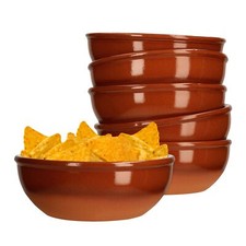 6 Tonschalen 12cm braun