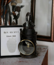 Antik Eisen Lampe Laterne Original Alt Handarbeit