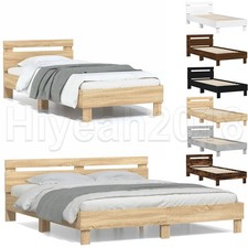 Bettgestell Kopfteil Holzwerkstoff Bettrahmen Lattenrost Einzelbett Doppelbett