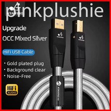 USB High-End Audiokabel für HiFi OOC versilbert 4-fach geschirmt 24 Karat-Gold