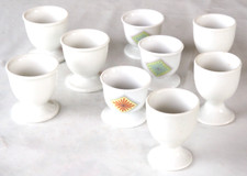 Antik 9 Stück Eierbecher