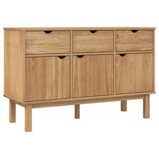 Sideboard 114x43x73,5 Cm Massivholz Kiefer Kommode B-Ware