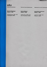 Service Manual-Anleitung für Braun T 1000 