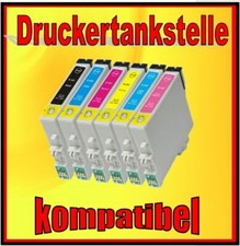 6 x komp. Patronen für EPSON STYLUS PHOTO R200 R210 R220 * ersetzt T0481 - T0486