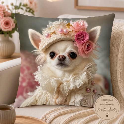Chihuahua kissen 45x45 inkl - kissen, cm