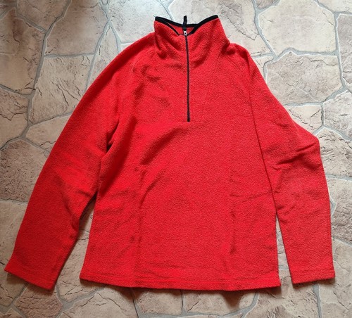 Rotes fleece shirt mit langem - fleece-shirt,