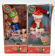 2x Mattel Barbie Holiday Shelly Puppe: Santa Claus Kelly + Nutcracker Tommy