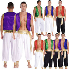 DE Männer Arabischer Prinz Kostüm Outfit Weste mit Hosen Karneval Party Cosplay