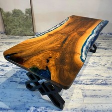 Ocean Blue Epoxy River Table