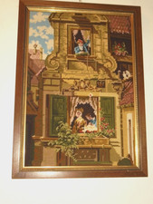 Altes Gobelin- Stickbild Groß