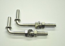 Kloben Edelstahl 10,5 mm für Gartentor Drahtzaun Gewindekloben VA 140 mm