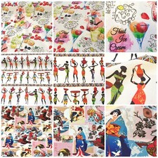 Deko Möbel Patchwork Stoffe in Panama Qualität Vorhang Gardine 140-280cm Breite