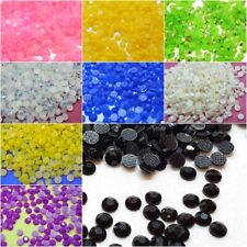 Hotfix Steine 3mm 4mm 5mm Glitzersteine zum Kleben Aufbügeln Resin  Neon Farbe