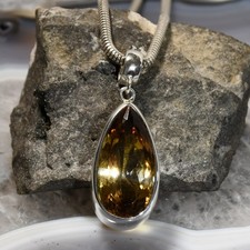 Citrin Anhänger, 925er