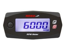 KOSO Mini 4 RPM Drehzahlmesser BA033040 Roller Motorrad ATV Quad Snowmobil 12V