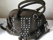 Neue Liebeskind Berlin Umhängetasche Handtasche Wildleder Nieten braun