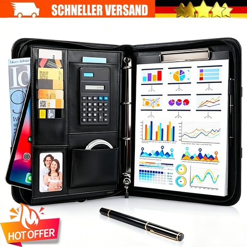 Collegemappe schwarz - collegemappe,