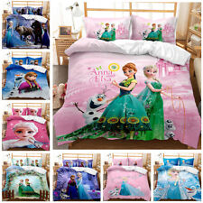 Cosplay Frozen Princess Elsa Anna 3D Bettbezug Bettwäsche Set Kissenbezug Quilt