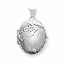 Solid Sterling 925 Silber Oval