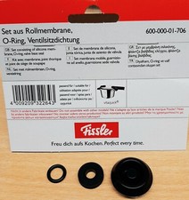 Fissler Set  Rollmembrane  O-Ring Ventilsitzdichtung  600-000-01-706