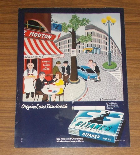 Seltene werbung gitanes - werbung,