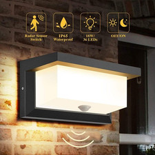18W LED Außenleuchte mit Bewegungsmelder Wandleuchte Anthrazit Sensor Außenlampe