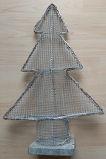 Weihnachtsbaum aus Draht - Adventsdeko - silberfarben - guter Zustand!!