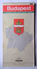 Budapest - großer Stadtplan mit Strassenverzeichnis - 1991