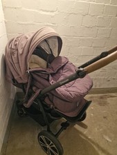 GESSLEIN Kombi-Kinderwagen F4 Air+, schwarz/tabak, grau meliert/Stern grau melie