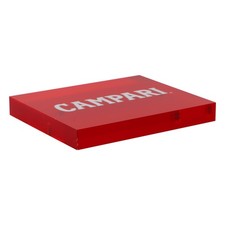 Campari Likör Untersetzer Glasuntersetzer weiße Schrift rot